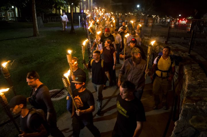 White Supremacists March with Torches in Charlottesville