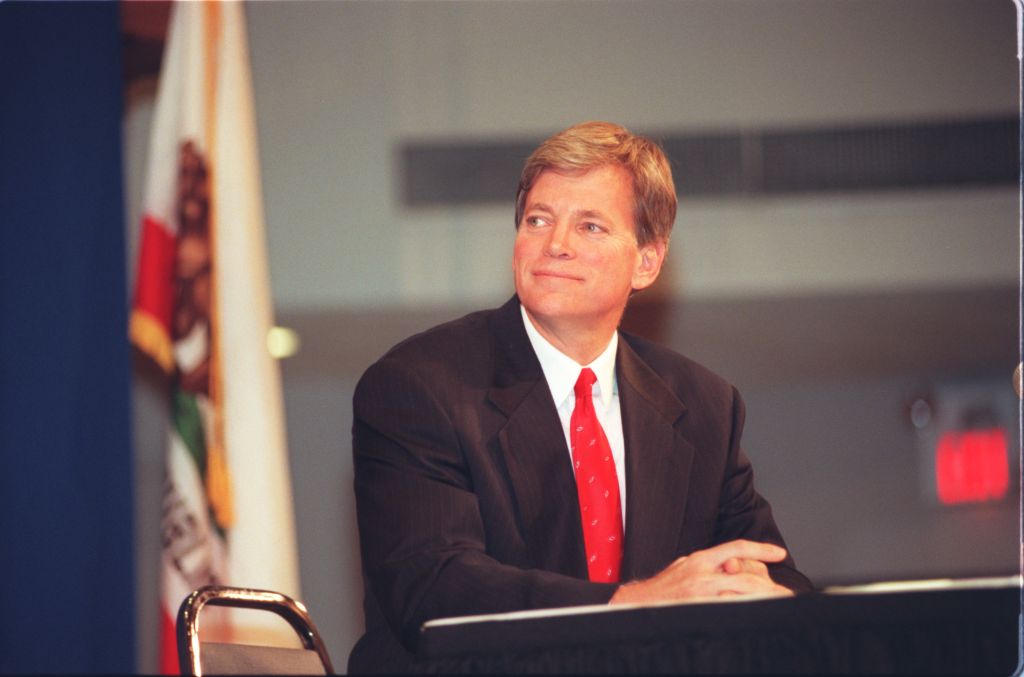 SF.Debate.#38.09.25.BVNorthridge David Duke, former Ku Klux Klan grand wizard during the debate