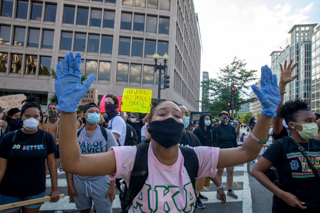 Protesters Demonstrate In D.C. Against Death Of George Floyd By Police Officer In Minneapolis