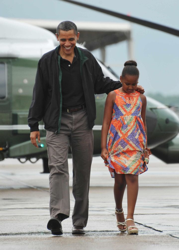 US President Barack Obama and daughter S