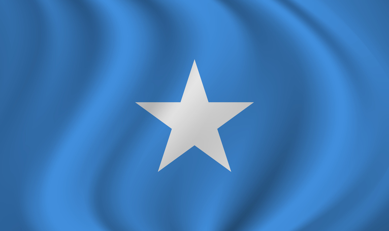 Somalia waving flag blowing in the wind. Texture can be used as background. Vector illustration EPS10