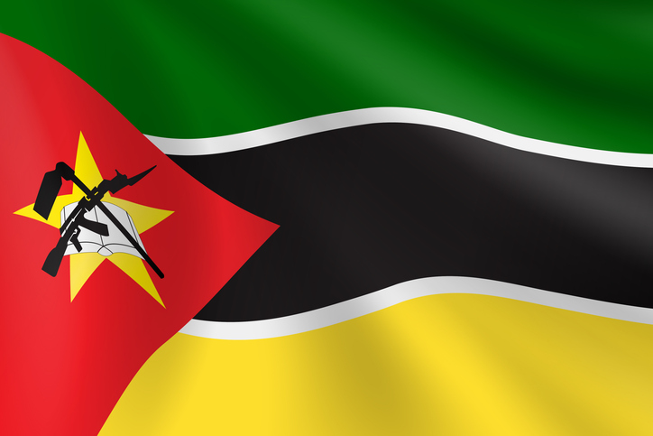 Flag of Mozambique. Mozambican Flag. Vector Flag Background. Stock Illustration