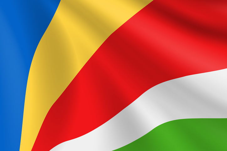 Flag of Seychelles. Vector Flag Background. Stock Illustration