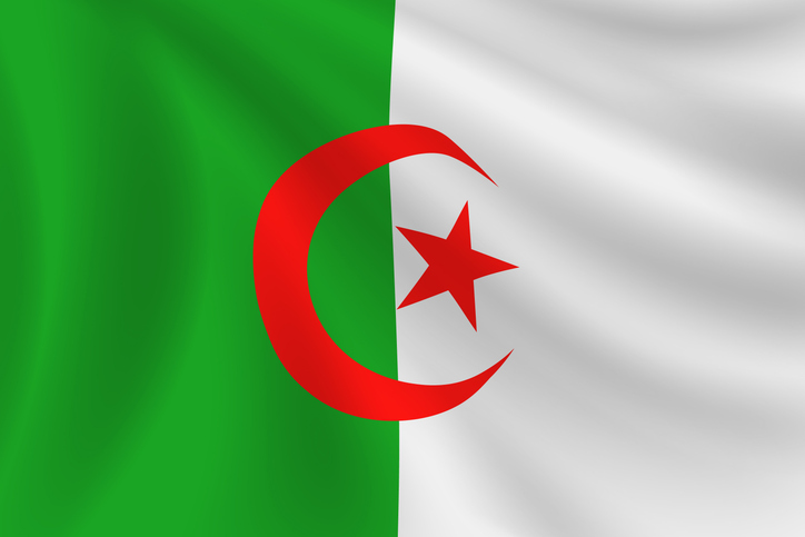 Flag of Algeria. Algerian Flag. Vector Flag Background. Stock Illustration
