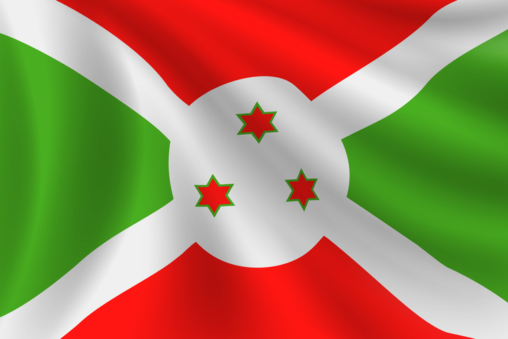 Flag of Burundi. Burundian Flag. Vector Flag Background. Stock Illustration