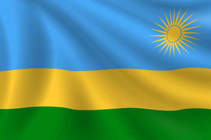 Flag of Rwanda. Rwandan Flag. Vector Flag Background. Stock Illustration