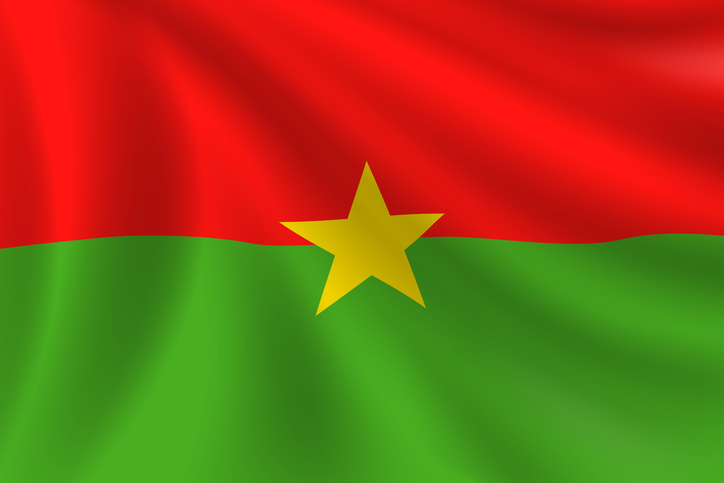 Flag of Burkina Faso. Burkina Faso Flag. Vector Flag Background. Stock Illustration