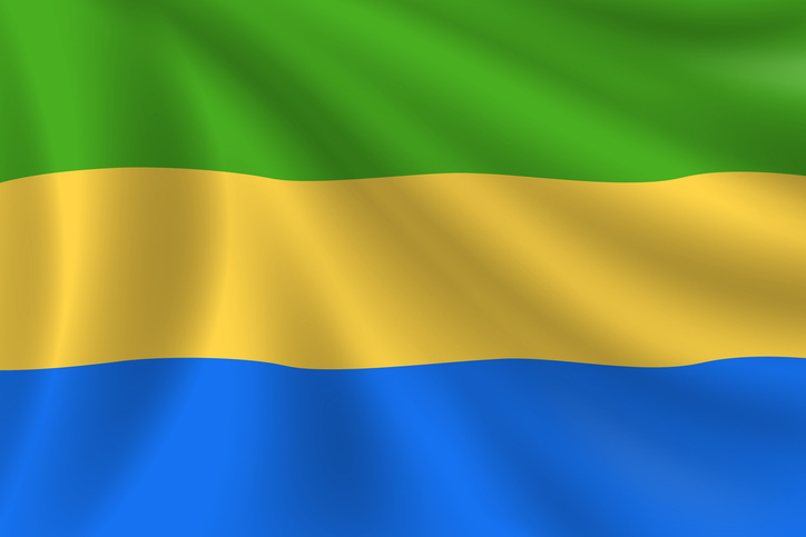 Flag of Gabon. Gabonese Flag. Vector Flag Background. Stock Illustration