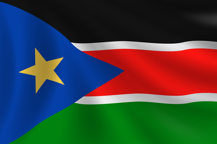 Flag of South Sudan. South Sudanese Flag. Vector Flag Background. Stock Illustration