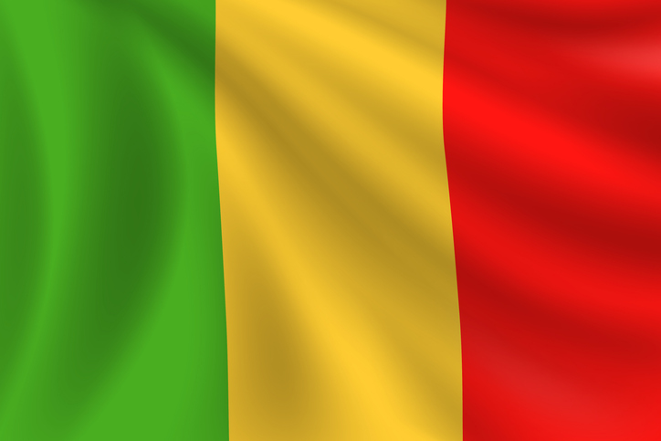 Flag of Mali. Malian Flag. Vector Flag Background. Stock Illustration