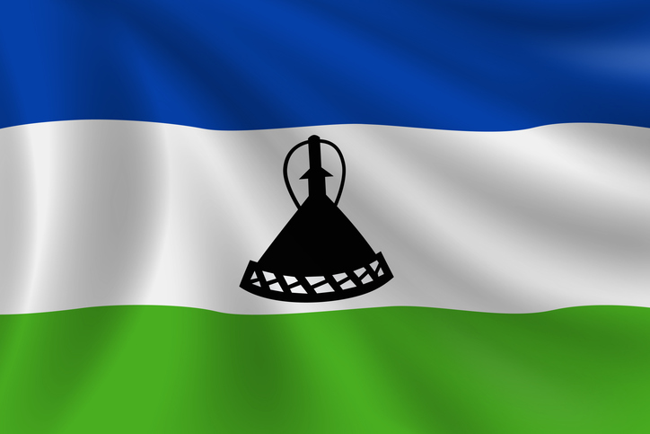 Flag of Lesotho. Lesotho Flag. Vector Flag Background. Stock Illustration