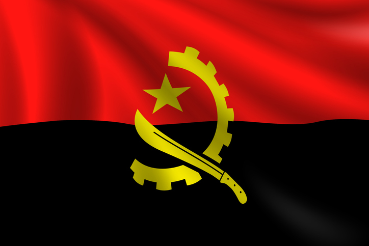 Flag of Angola. Angolan Flag. Vector Flag Background. Stock Illustration