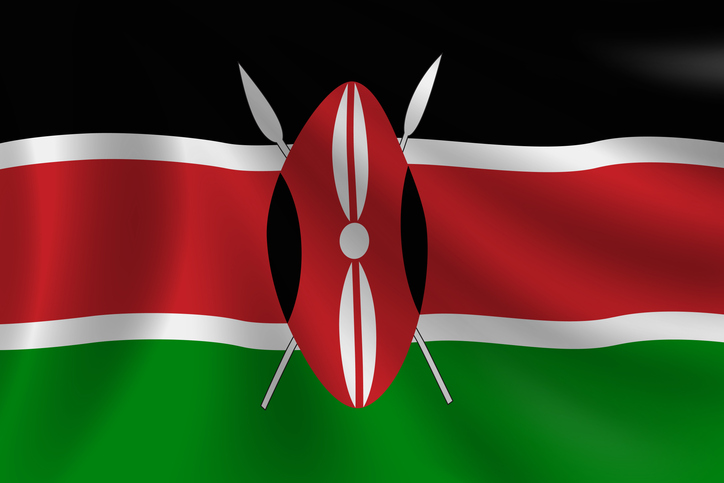 Flag of Kenya. Kenyan Flag. Vector Flag Background. Stock Illustration