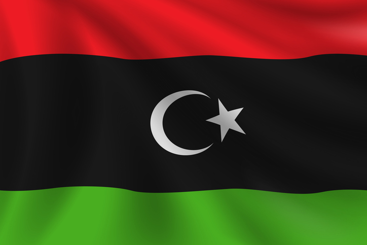 Flag of Libya. Libyan Flag. Vector Flag Background. Stock Illustration