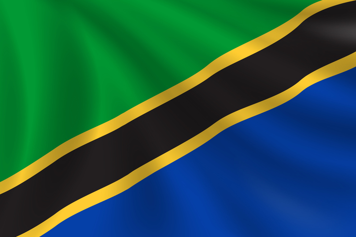 Flag of Tanzania. Tanzanian Flag. Vector Flag Background. Stock Illustration