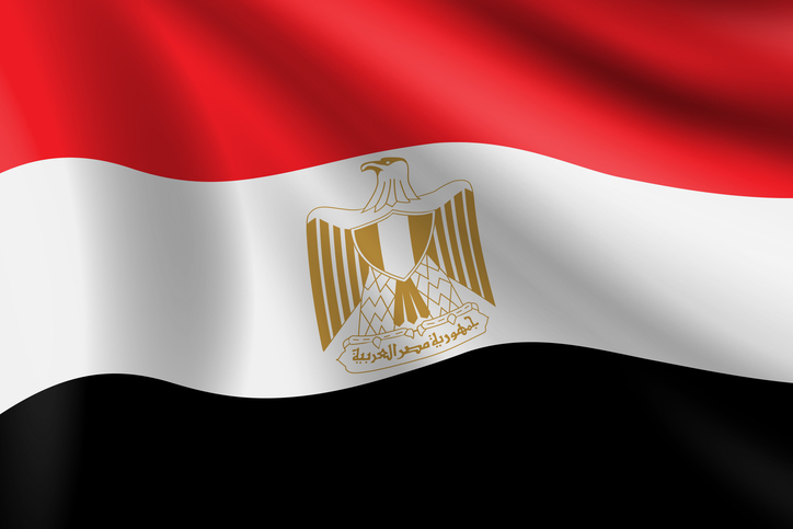 Flag of Egypt. Egyptian Flag. Vector Flag Background. Stock Illustration