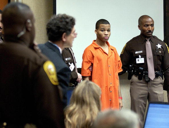 (FILES) Sniper suspect Lee Boyd Malvo (C