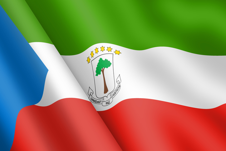 Equatorial Guinea waving flag 3d illustration