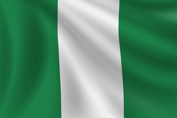 Flag of Nigeria. Nigerian Flag. Vector Flag Background. Stock Illustration